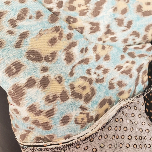 Teal Leopard Print Handmade Kitchen Apron - Picture 9 of 9